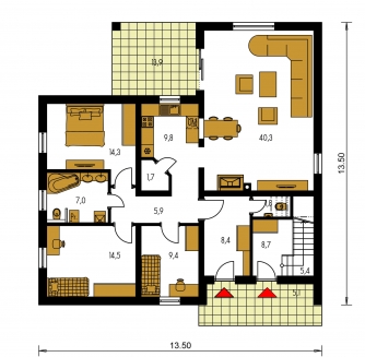 Floor plan of ground floor - PREMIER 158
